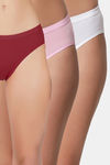 Bleeding Heart Medium Rise Full Coverage Bikini Panty (Pack of 3) - Multicolor — thumbnail 1